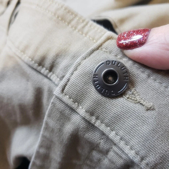 Duluth Trading Co Flex Fire Hose 5-pocket Mens Pants TAN 48x32 READ Relaxed Fit - Picture 9 of 11